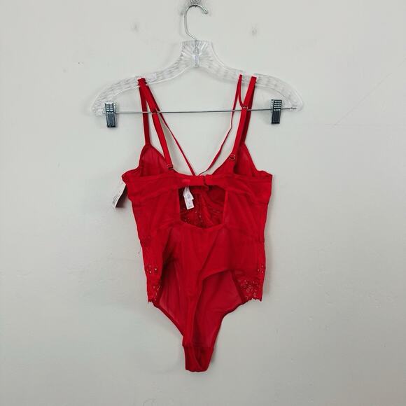 Auden Red Lace One Piece Lingerie Women’s Size S - Picture 3 of 6